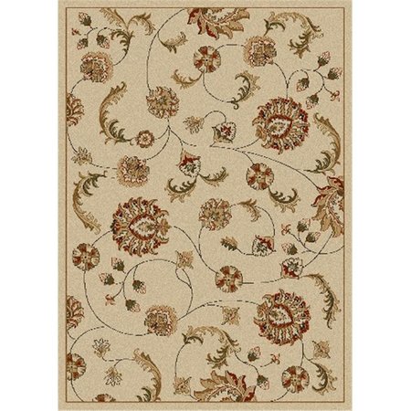 AURIC 1835-3012-IVORY Como Rectangular Ivory Transitional Italy Area Rug7 ft. 9 in. W x 11 ft. H AU786934